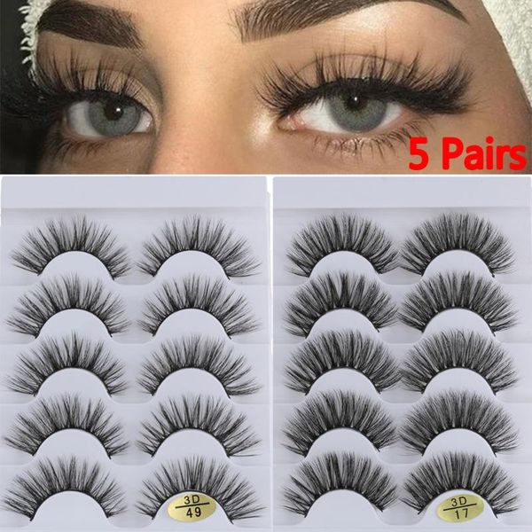 false eyelashes 5 pairs 3d natural long handmade cruelty-faux mink hair wispy fluffy multilayers criss-cross
false eyelashes 5 pairs 3d natural long handmade cruelty-faux mink hair wispy fluffy multilayers criss-cross