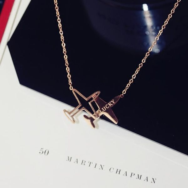 pendant necklaces rose gold silver color lucky airplane woman necklace titanium stainless steel polish wholesale
pendant necklaces rose gold silver color lucky airplane woman necklace titanium stainless steel polish wholesale