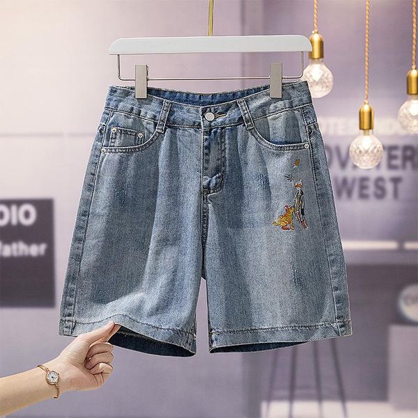 women's jeans embroidery women high waist plus size loose softener mom denim shorts harem pants, Blue
women's jeans embroidery women high waist plus size loose softener mom denim shorts harem pants, Blue