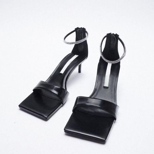 dress shoes summer ankle strap with crystal sandals female square toe stilettos heels fairy zipper slide j2iv, Black
dress shoes summer ankle strap with crystal sandals female square toe stilettos heels fairy zipper slide j2iv, Black