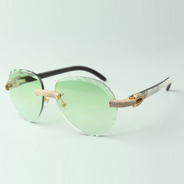 2022 exquisite classic micro-pave diamond sunglasses 3524027, natural mixed buffalo horn temples glasses, size: 18-140 mm, White;black
2022 exquisite classic micro-pave diamond sunglasses 3524027, natural mixed buffalo horn temples glasses, size: 18-140 mm, White;black