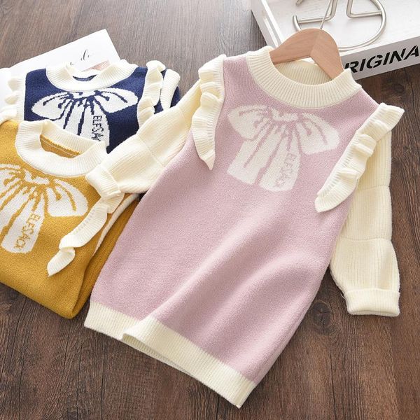 girl's dresses girls sweater autumn winter warm college korean version clothing long sleeve children knitting loose o-neck coat, Red;yellow
girl's dresses girls sweater autumn winter warm college korean version clothing long sleeve children knitting loose o-neck coat, Red;yellow