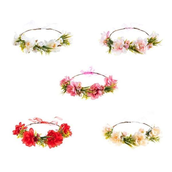 hair clips & barrettes boho artificial flower garland crown wedding bride bridesmaid headband wreath with adjustable ribbon po props, Golden;silver 
hair clips & barrettes boho artificial flower garland crown wedding bride bridesmaid headband wreath with adjustable ribbon po props, Golden;silver