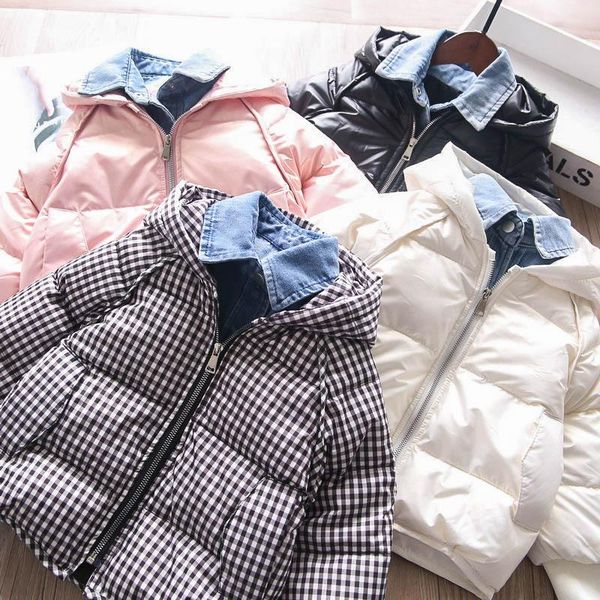 down coat cowboy collar plaid boys' and girls' jacket children's clothing wholesale, Blue;gray
down coat cowboy collar plaid boys' and girls' jacket children's clothing wholesale, Blue;gray