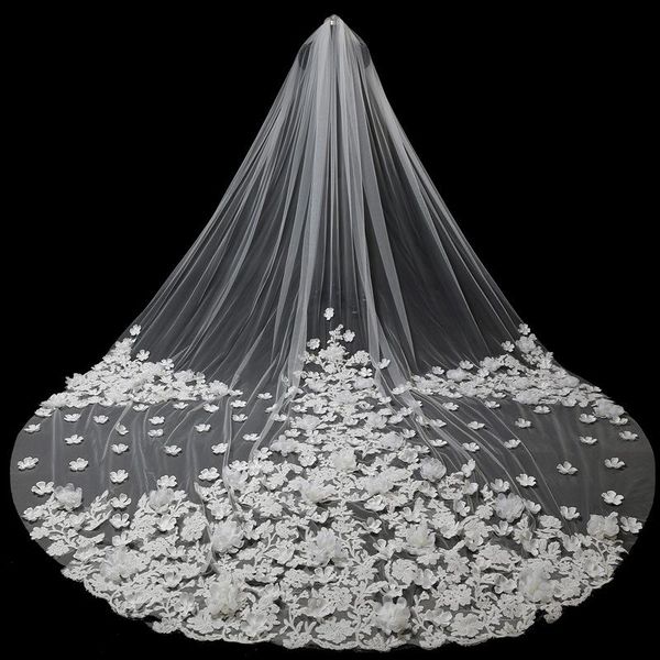 bridal veils 5 meters long wedding with handmake flowers cathedral train velo comb vail accessories, Black
bridal veils 5 meters long wedding with handmake flowers cathedral train velo comb vail accessories, Black