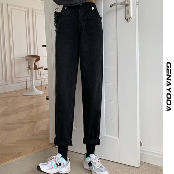 genayooa korean high waist womens casual harem pants denin black streetwear vintage jeans push up winter 210417, Blue
genayooa korean high waist womens casual harem pants denin black streetwear vintage jeans push up winter 210417, Blue