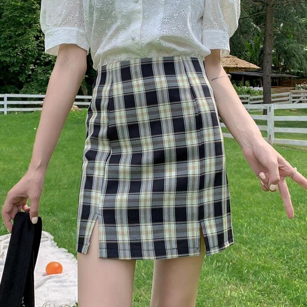 xs-2xl plaid summer women's skirt 2021 korean fashion high waist female student cute sweet girl dance mini y2k skirts, Black
xs-2xl plaid summer women's skirt 2021 korean fashion high waist female student cute sweet girl dance mini y2k skirts, Black