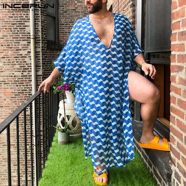 ethnic clothing 2021 men robes printed muslim islamic arabic kaftan v neck short sleeve loose caftan casual middle east jubba thobe incerun, Red
ethnic clothing 2021 men robes printed muslim islamic arabic kaftan v neck short sleeve loose caftan casual middle east jubba thobe incerun, Red