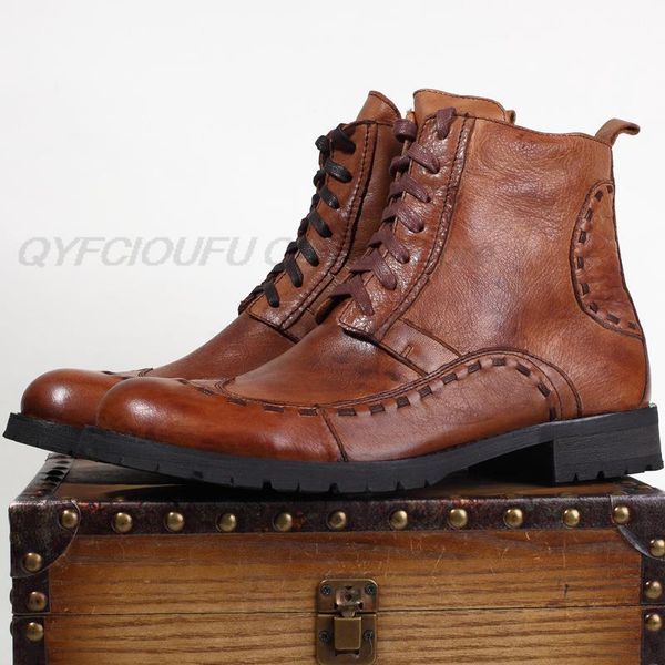 dress shoes fashion men genuine leather lace-up male vintage british military boots spring autumn casual motorcycle n5q7, Black
dress shoes fashion men genuine leather lace-up male vintage british military boots spring autumn casual motorcycle n5q7, Black
