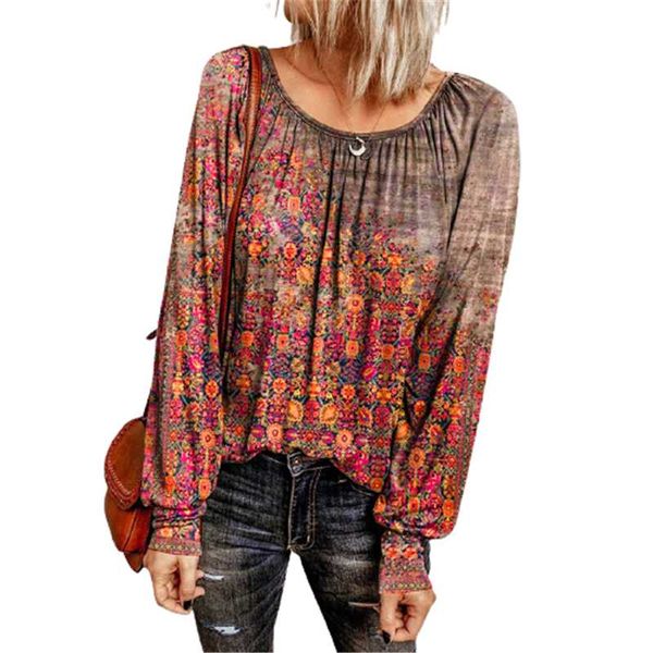 women's t-shirt women boho lantern long sleeve loose casual print floral tee shirt 2021 autumn streetwear fashion pullover clothes, White
women's t-shirt women boho lantern long sleeve loose casual print floral tee shirt 2021 autumn streetwear fashion pullover clothes, White