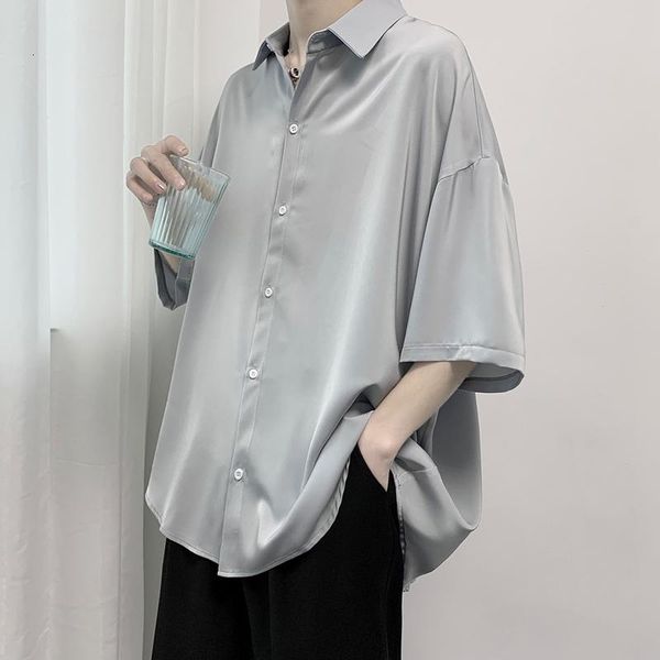 neploha men's 5-colors short sleeve shirt fashion casual oversize shirts korean streetwear male clothing, White;black
neploha men's 5-colors short sleeve shirt fashion casual oversize shirts korean streetwear male clothing, White;black