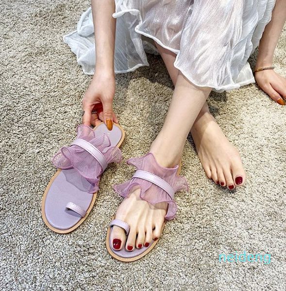 2021 designer women sandals toe ring ruffle summer flip flops shoes beach sandalias femininas fashion flat slides casual sandals purple, Black
2021 designer women sandals toe ring ruffle summer flip flops shoes beach sandalias femininas fashion flat slides casual sandals purple, Black