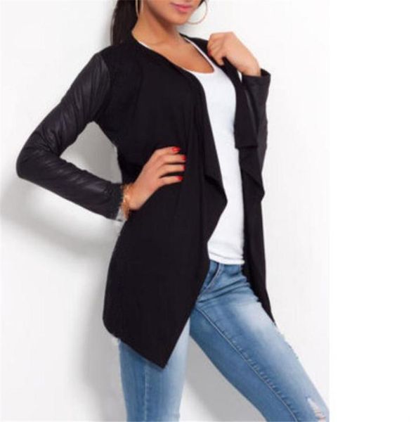 women's jackets basic women's pu leather stitching knitted long sleeved suit cardigan small coat fashion leisure versatile thin eur, Black;brown
women's jackets basic women's pu leather stitching knitted long sleeved suit cardigan small coat fashion leisure versatile thin eur, Black;brown