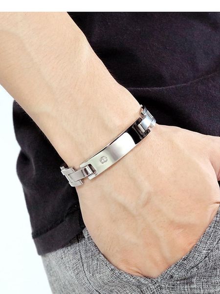 link, chain cyue wholesale 316l stainless steel link magnetic health couples bracelet for women men fashion punk jewelry gift b012, Black
link, chain cyue wholesale 316l stainless steel link magnetic health couples bracelet for women men fashion punk jewelry gift b012, Black