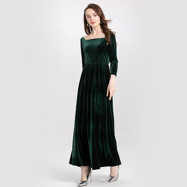 casual dresses brand ukraine style autunm maxi elegant velour party dress winter vintage square collar velvet plus size 5xl 6xl vestidos, Black;gray
casual dresses brand ukraine style autunm maxi elegant velour party dress winter vintage square collar velvet plus size 5xl 6xl vestidos, Black;gray