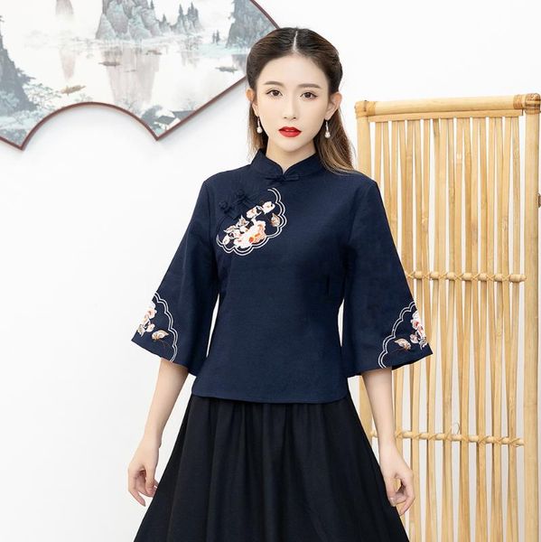 ethnic clothing 2021 autumn traditional chinese style roupa feminina women tangsuit embroidery vintage qipao blouse cheongsam, Red
ethnic clothing 2021 autumn traditional chinese style roupa feminina women tangsuit embroidery vintage qipao blouse cheongsam, Red