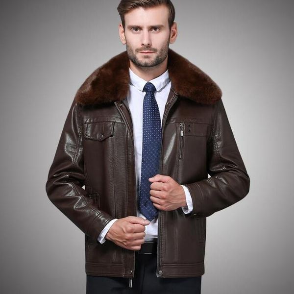 men's fur & faux 2021 autumn winter middle-aged men genuine jackets daddy plus velvet thickening leather jacket warm outerwear, Black
men's fur & faux 2021 autumn winter middle-aged men genuine jackets daddy plus velvet thickening leather jacket warm outerwear, Black