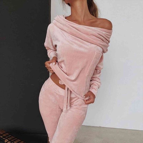 velvet 2 piece set womenpant tracksuit outfits trouser suit shoulder matching loose warm clothing, White
velvet 2 piece set womenpant tracksuit outfits trouser suit shoulder matching loose warm clothing, White
