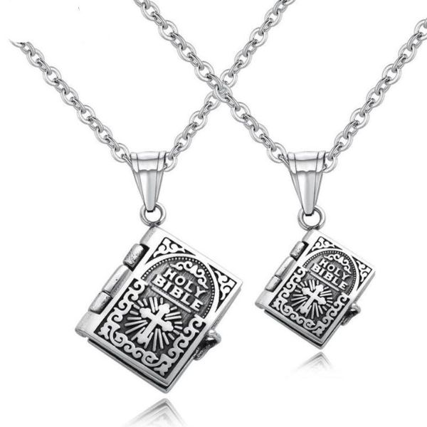 pendant necklaces retro cross bible male and female couple necklace openable prayer 1419, Silver
pendant necklaces retro cross bible male and female couple necklace openable prayer 1419, Silver