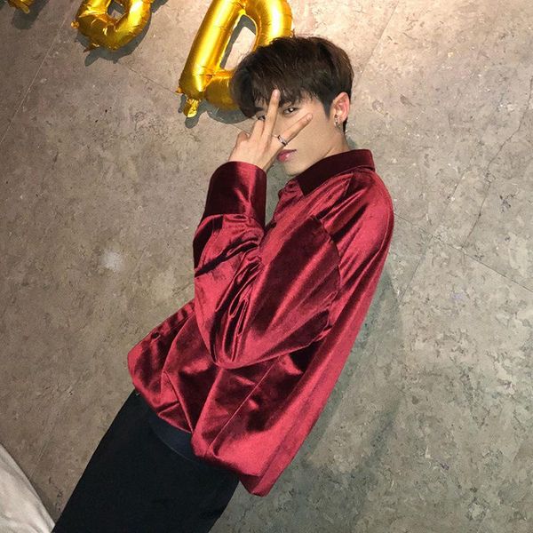 men's dress shirts korean fashion velvet shirt soft and comfortable temperament long-sleeved all-match for spring autumn, White;black
men's dress shirts korean fashion velvet shirt soft and comfortable temperament long-sleeved all-match for spring autumn, White;black