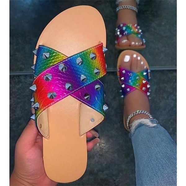 rivet flat slippers women's summer style women sandals fashion casual womens shoes platform slides beach, Black
rivet flat slippers women's summer style women sandals fashion casual womens shoes platform slides beach, Black
