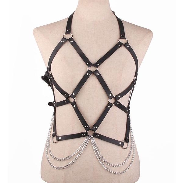belts leather metal body chain bralette cage harness punk gothic garter strap plus size fetish festival dance rave exotic bra, Black;brown
belts leather metal body chain bralette cage harness punk gothic garter strap plus size fetish festival dance rave exotic bra, Black;brown