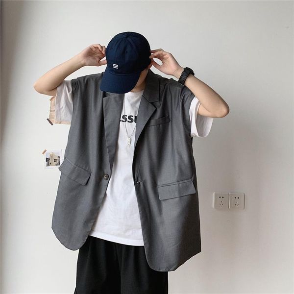 men's vests 2021 summer suit loose black/grey vest fashion waistcoat men suits high-quality casual clothes coats plus size m-xl, Black;white
men's vests 2021 summer suit loose black/grey vest fashion waistcoat men suits high-quality casual clothes coats plus size m-xl, Black;white