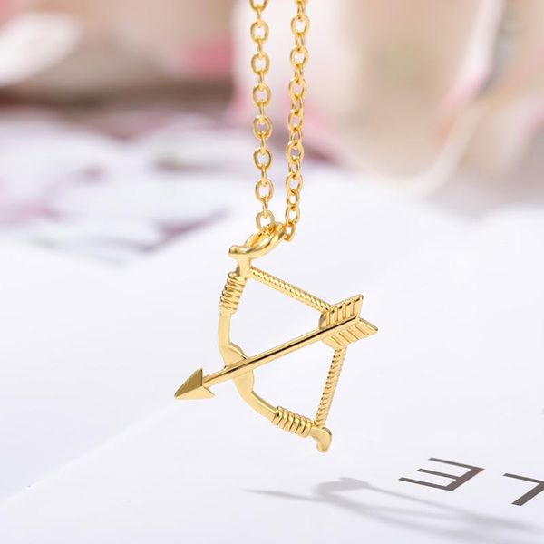 fashion bow and arrow necklace for women men collares gold chain stainless steel archery christmas gift jewelry pendant necklaces, Silver
fashion bow and arrow necklace for women men collares gold chain stainless steel archery christmas gift jewelry pendant necklaces, Silver