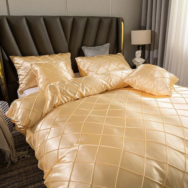 bedding sets imitation silk duvet cover set (quilt + pillowcase), twin full king single double,7 sizes, solid color, nordic style
bedding sets imitation silk duvet cover set (quilt + pillowcase), twin full king single double,7 sizes, solid color, nordic style