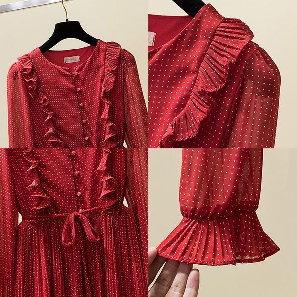 casual dresses summer chiffon vintage dress women long sleeve elegant party boho beach polka dot vestidos lwl1754, Black;gray
casual dresses summer chiffon vintage dress women long sleeve elegant party boho beach polka dot vestidos lwl1754, Black;gray