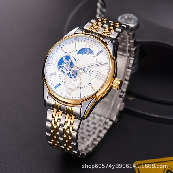 european and american fashion high-end authentic mens watch business casual automatic mechanical watch hollow luminous watch men, Slivery;brown
european and american fashion high-end authentic mens watch business casual automatic mechanical watch hollow luminous watch men, Slivery;brown