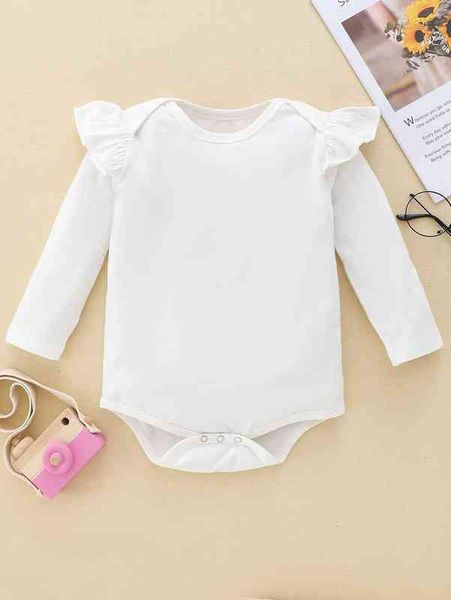 baby ruffle trim bodysuit she, Blue
baby ruffle trim bodysuit she, Blue