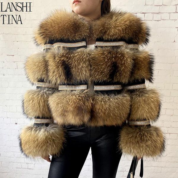 women's fur & faux women real coat warm in winter natural raccoon vest jacket crystal diamond silver jackets, Black
women's fur & faux women real coat warm in winter natural raccoon vest jacket crystal diamond silver jackets, Black