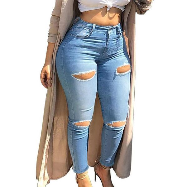 hollow out ripped jeans for women casual skinny denim pencil pants lady fashion stretch push up high waist distressed women's, Blue
hollow out ripped jeans for women casual skinny denim pencil pants lady fashion stretch push up high waist distressed women's, Blue