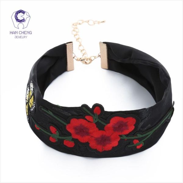 chokers hancheng fashion flowers butterfly silk ribbon choker necklace women embroidery necklaces tattoo statement collar jewelry, Golden;silver
chokers hancheng fashion flowers butterfly silk ribbon choker necklace women embroidery necklaces tattoo statement collar jewelry, Golden;silver