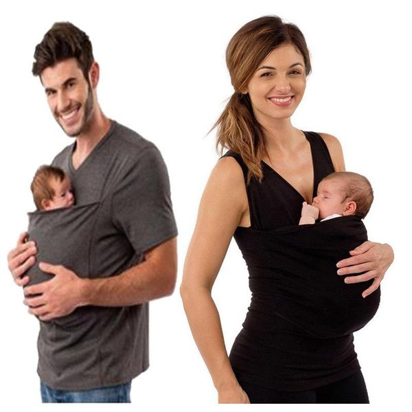 women's t-shirt explosive european and american kangaroo dad multifunctional clothes mommy women oversized t shirt sleeveless, White
women's t-shirt explosive european and american kangaroo dad multifunctional clothes mommy women oversized t shirt sleeveless, White