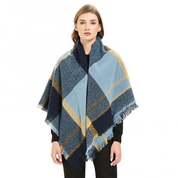 scarves autumn winter women scarf square plaid long shawl bandana neck warmer blanket, Blue;gray
scarves autumn winter women scarf square plaid long shawl bandana neck warmer blanket, Blue;gray