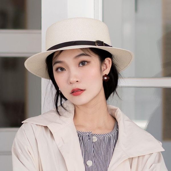 wide brim hats crazy hat women's 20 summer college style straw fashion flat-cap vintage flat sun, Blue;gray
wide brim hats crazy hat women's 20 summer college style straw fashion flat-cap vintage flat sun, Blue;gray