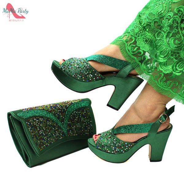 dress shoes 2021 office lady arrivals matching bag in green color casual style peep toe with shinning crystal for wedding, Black
dress shoes 2021 office lady arrivals matching bag in green color casual style peep toe with shinning crystal for wedding, Black