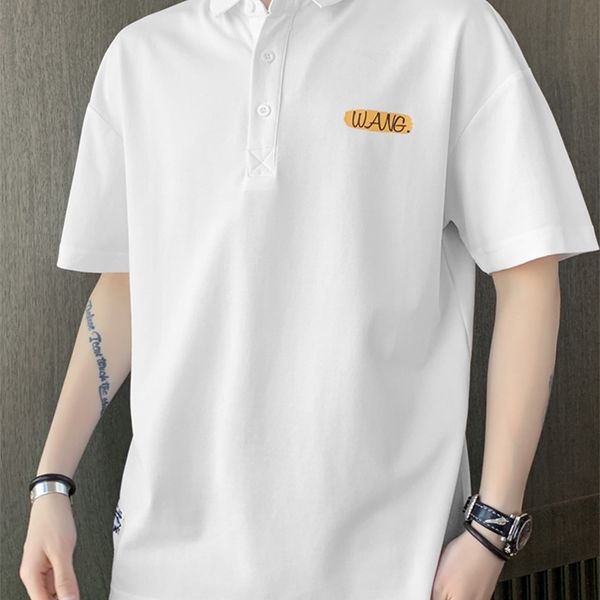 summer polo men's short 2021 new fashion brand half sleeve lapel t-shirt summer clothes, White;black
summer polo men's short 2021 new fashion brand half sleeve lapel t-shirt summer clothes, White;black