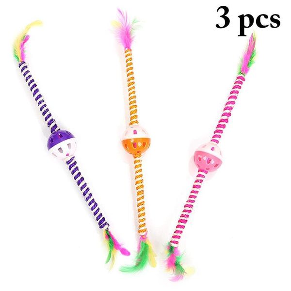 cat toys 3pcs chew toy kitten teasering faux feather teaser sisal teething with bell interactive
cat toys 3pcs chew toy kitten teasering faux feather teaser sisal teething with bell interactive