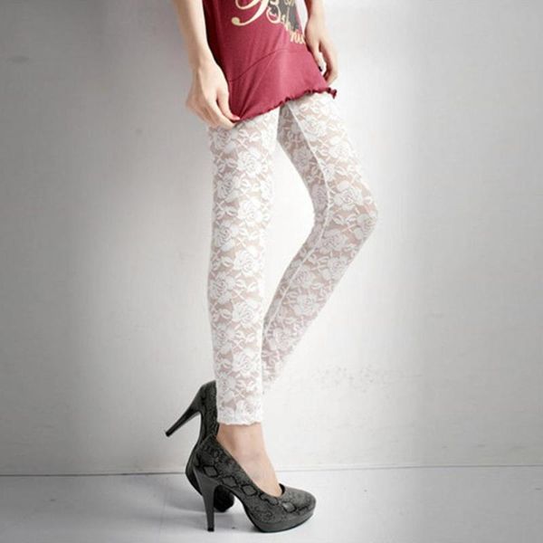 women's leggings ladies pants women perspective lace rose pattern stretch hollow embroidered legging femme w#, Black
women's leggings ladies pants women perspective lace rose pattern stretch hollow embroidered legging femme w#, Black