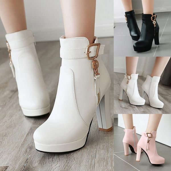 fashion woman boots women waterproof platform round head high heels zipper ankle shoes for 2021 outdoor1, Black
fashion woman boots women waterproof platform round head high heels zipper ankle shoes for 2021 outdoor1, Black