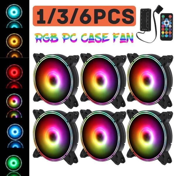 3/6pcs led adjustable cooling fan 4pin pc computer case rgb cooler with remote control 120mm 7colors ventilador fans & coolings 
3/6pcs led adjustable cooling fan 4pin pc computer case rgb cooler with remote control 120mm 7colors ventilador fans & coolings