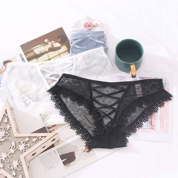 lace underwear women's wave dot mesh breathable transparent cross temptation contrast essential, Black;white
lace underwear women's wave dot mesh breathable transparent cross temptation contrast essential, Black;white