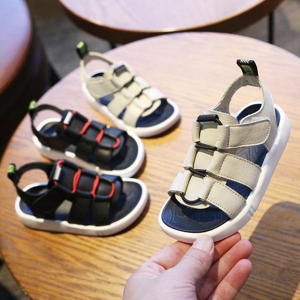soft baby shoes genuine leather boys sandals hook loop childrens open toe summer beach girls kids, Black;red
soft baby shoes genuine leather boys sandals hook loop childrens open toe summer beach girls kids, Black;red