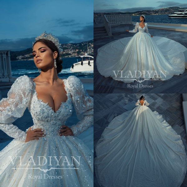 gorgeous ball gown wedding dresses 2022 luxury backlless long sleeve lace bridal gowns v neck vestidos de novia robe mariee, White
gorgeous ball gown wedding dresses 2022 luxury backlless long sleeve lace bridal gowns v neck vestidos de novia robe mariee, White