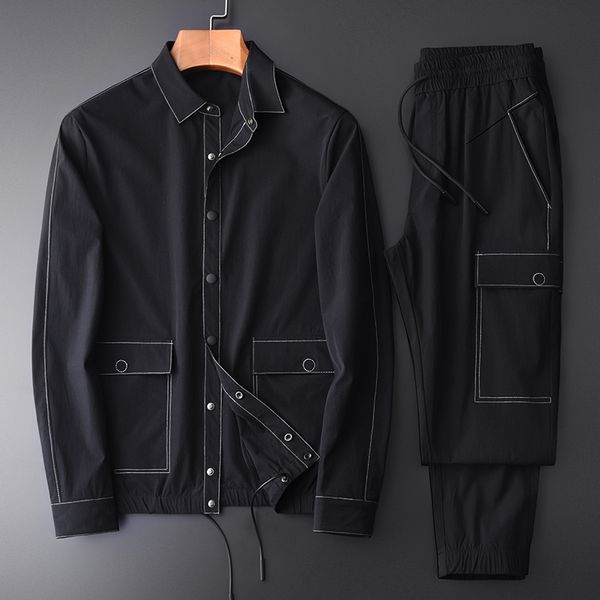 tracksuit shirt spring and autumn men (jacket+pants) contrast color stitching casual sports sets plus size 4xl slim man jackets, Gray
tracksuit shirt spring and autumn men (jacket+pants) contrast color stitching casual sports sets plus size 4xl slim man jackets, Gray