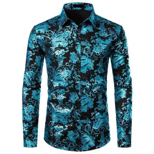 white shirt men shiny bronzing floral mens shirts casual slim fit mens party shirts wedding men dress shirt long sleeve chemise 210524, White;black
white shirt men shiny bronzing floral mens shirts casual slim fit mens party shirts wedding men dress shirt long sleeve chemise 210524, White;black