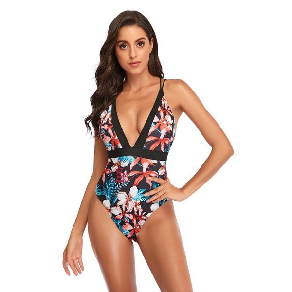 two-piece suits deep v neck high cut 1 piece bikini swimwear for women floral print swimming halter string cross bikinis swimsuit
two-piece suits deep v neck high cut 1 piece bikini swimwear for women floral print swimming halter string cross bikinis swimsuit